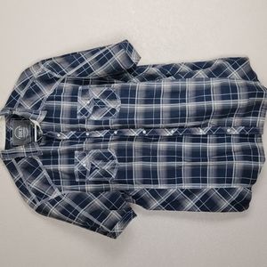 Men's XL BKE Plaid short sleeve button down shirt